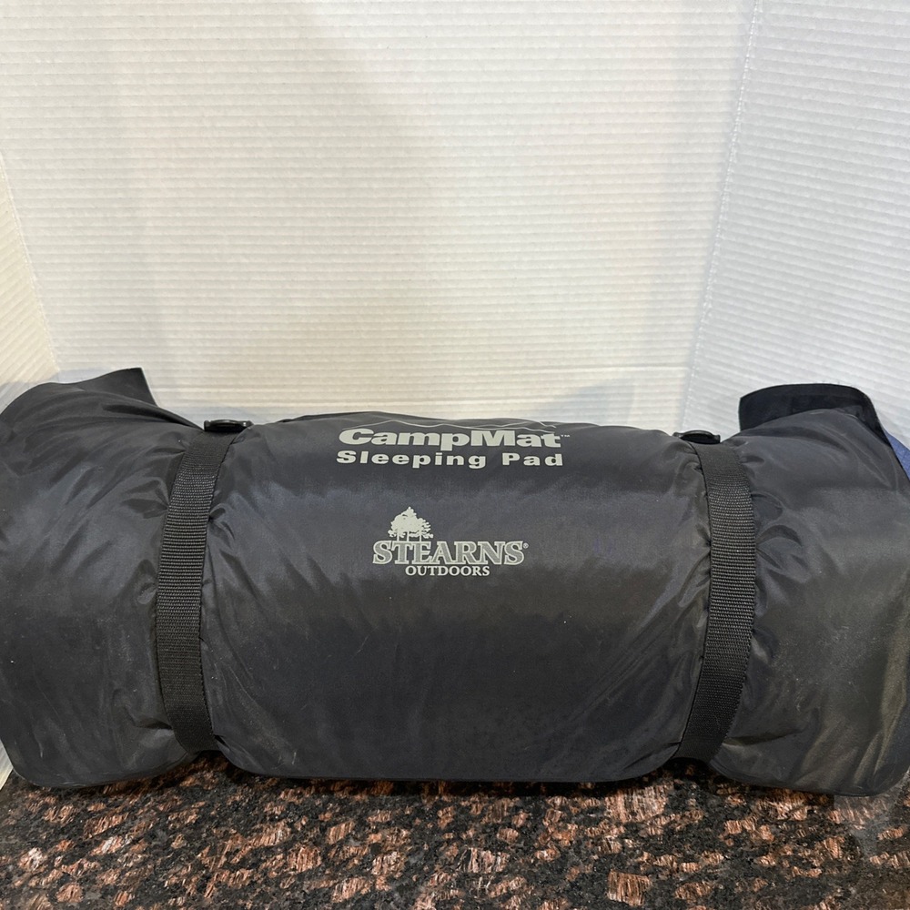 Stearns Outdoors Self Inflating Camping Sleeping Pad CampMat Black Blue Single